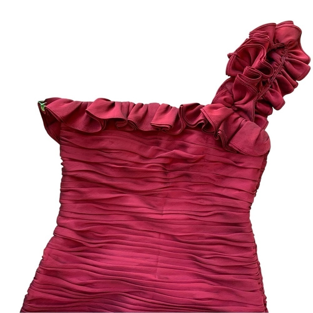 Js Collections One Shoulder Ruffle Pleated Ruched… - image 3